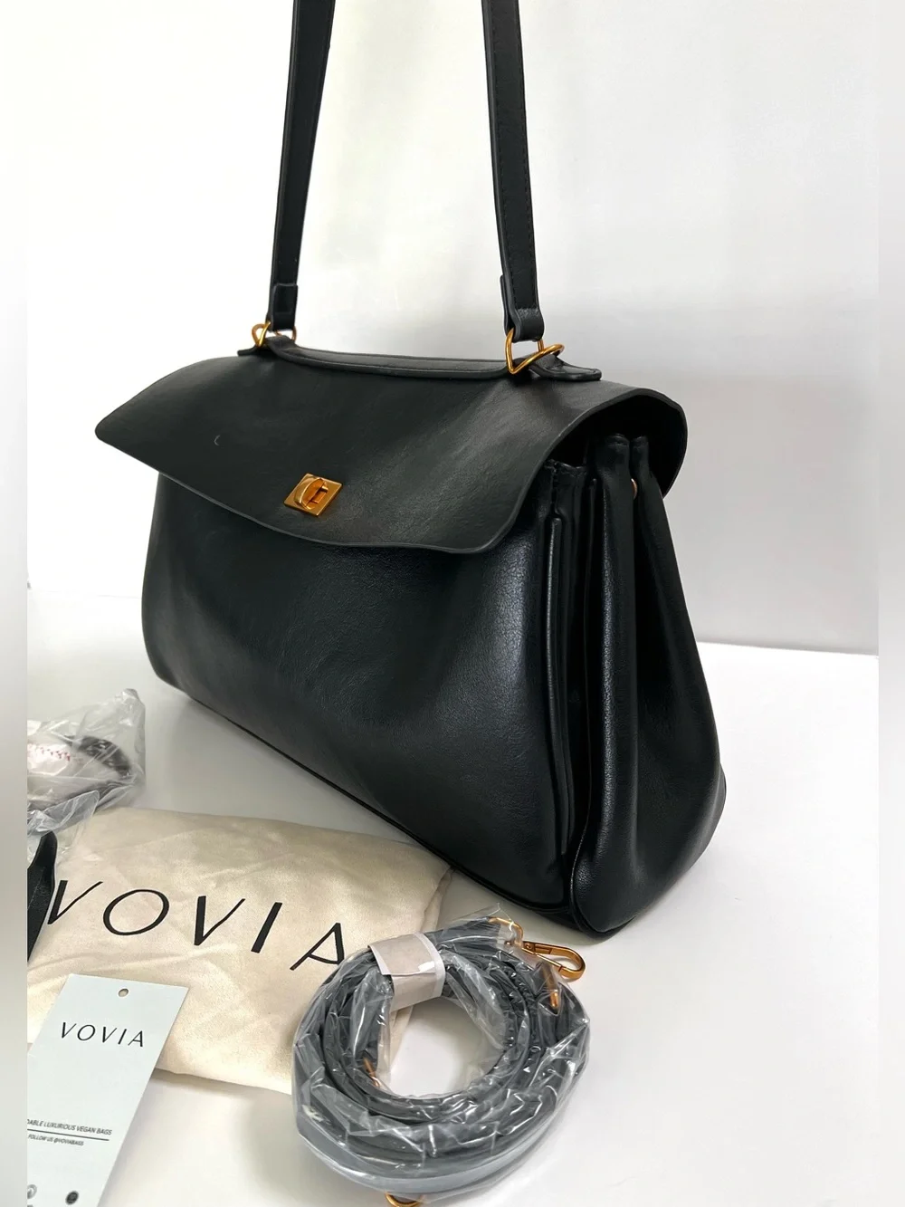 Vovia Bags Black Ciara Vintage Shoulder Bag